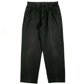 00s Polo RL Black Pleated Cotton Chino Pants- 31x29