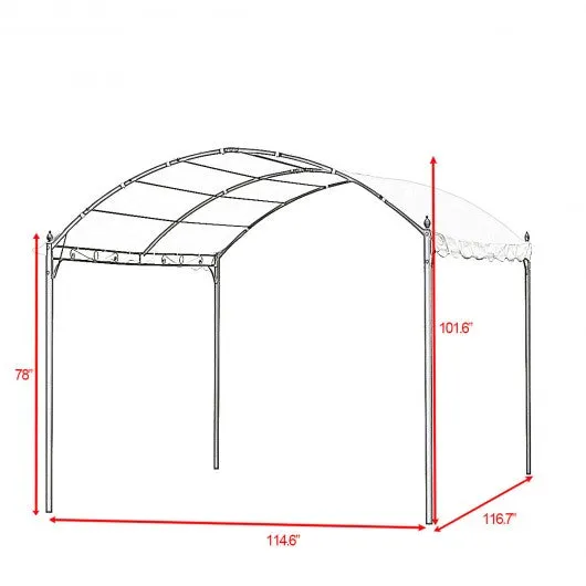 10' x 10' Outdoor Canopy Tent Awning Arch Style-Beige