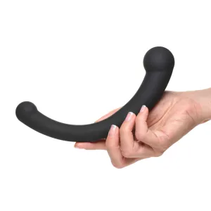 10x Vibra-Crescent Silicone Dual Ended Dildo - Black