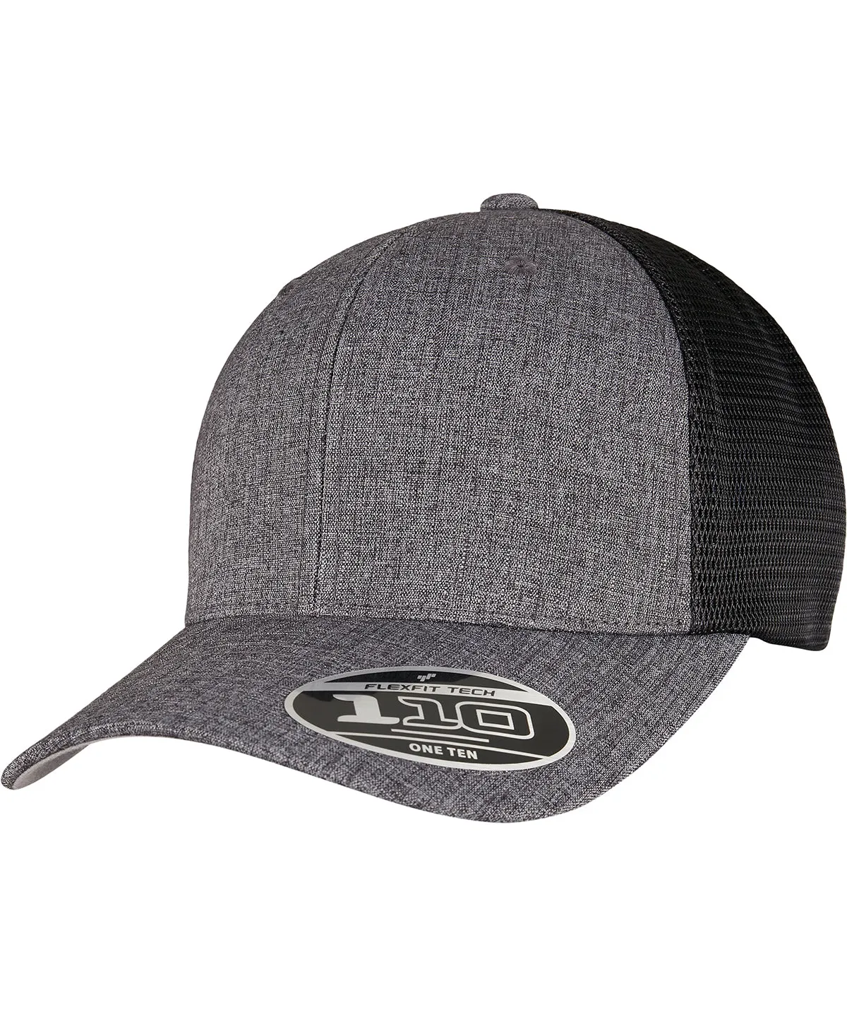 110 mesh 2-tone cap (110MT) | Melange Charcoal/Black