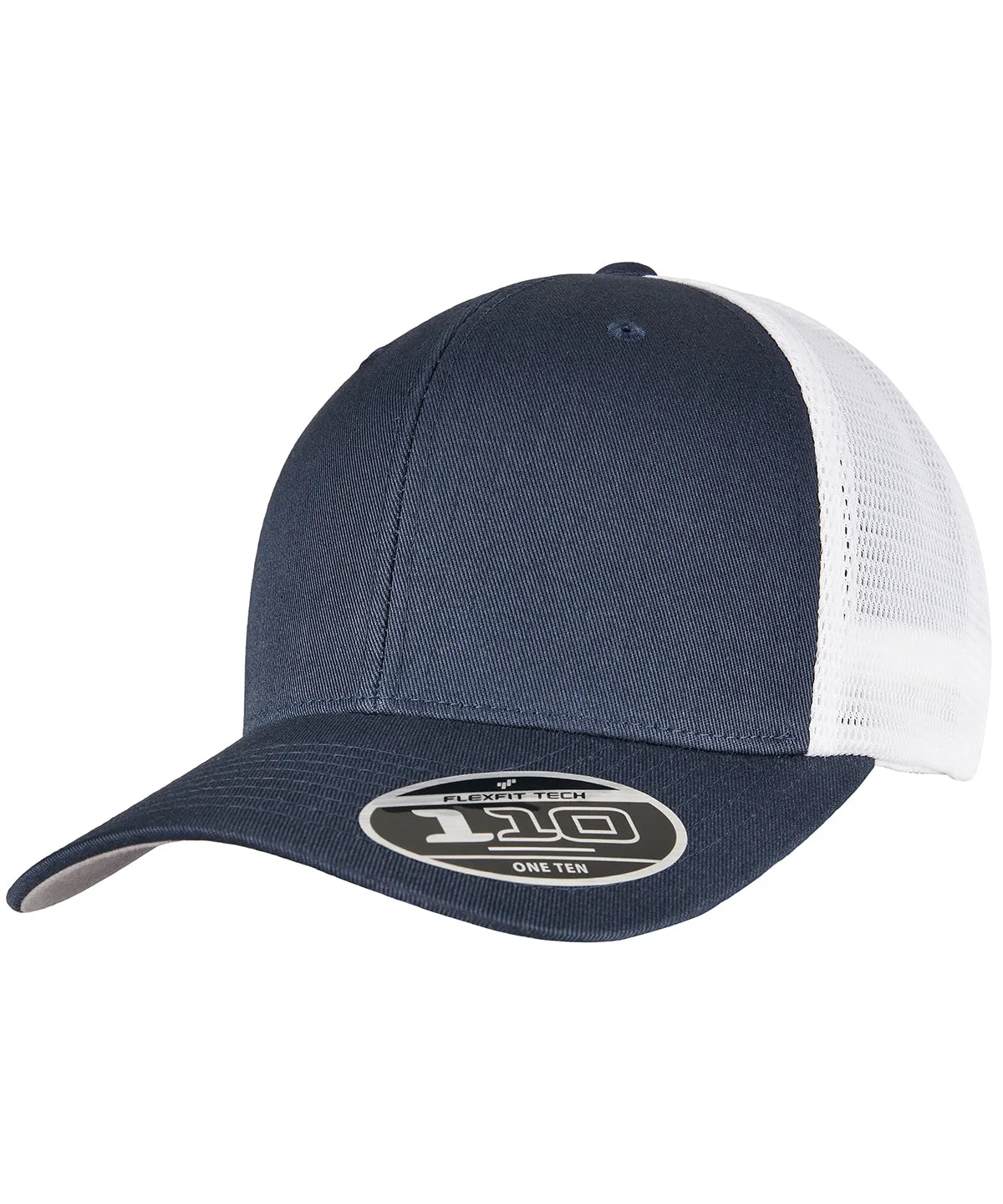 110 mesh 2-tone cap (110MT) | Melange Silver/White