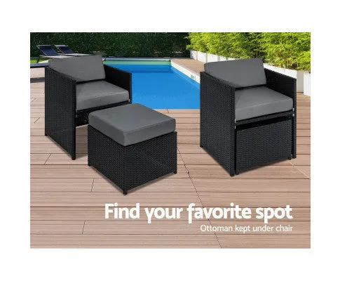 13 Piece Wicker Outdoor Dining Table Set