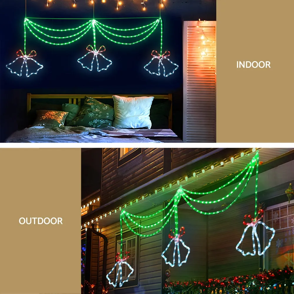 1.8M Christmas Lights 288 LED Bell Motif Light Decorations