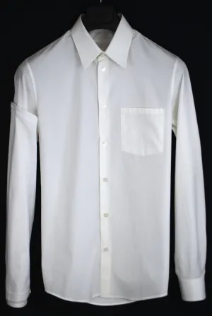 2003 Fine Cotton Slim Shirt with Asymmetric Knit Sleeve