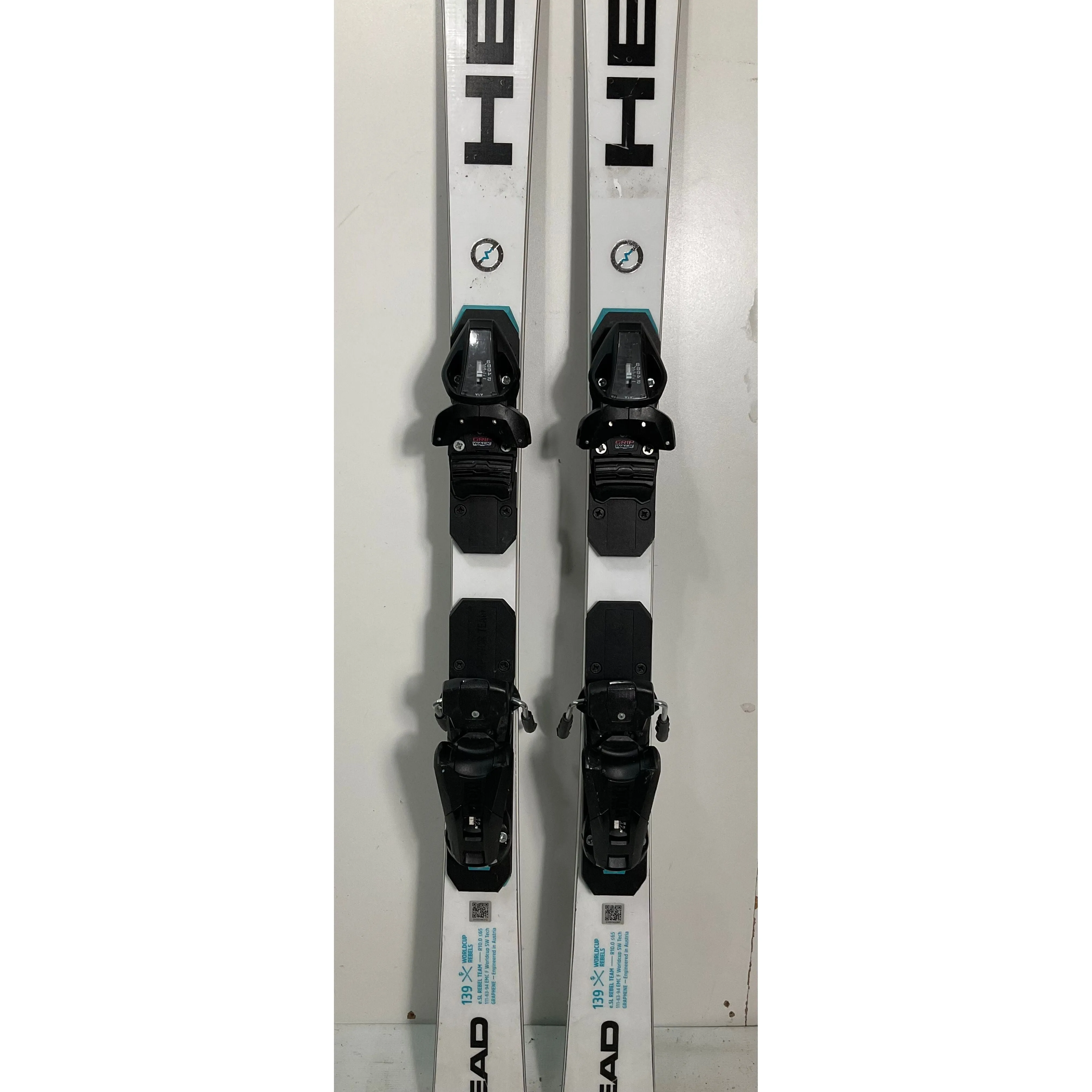 2025 Head WC Rebel e.SL Team 139cm Jr Skis w/ S7 Bindings