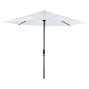 2.7m Balcony Half Parasol 5 Steel Ribs Construction Garden Outdoor Umbrella Cream White