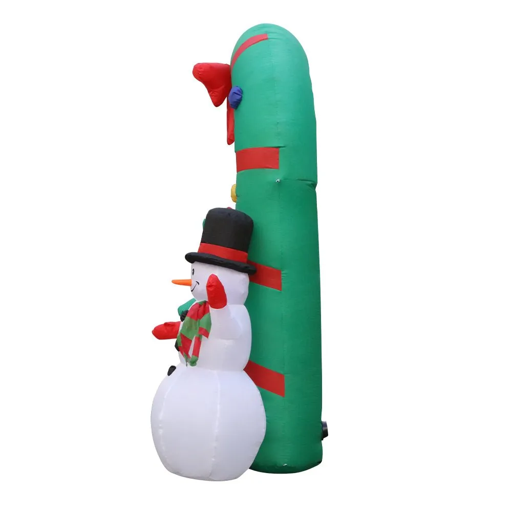 2.8M Christmas Inflatable Giant Arch Way Santa Snowman Light Decor