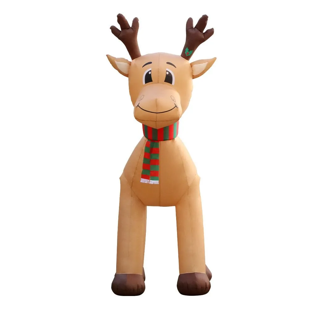 5M Christmas Inflatable Reindeer Giant Deer Air-Power Light Inside