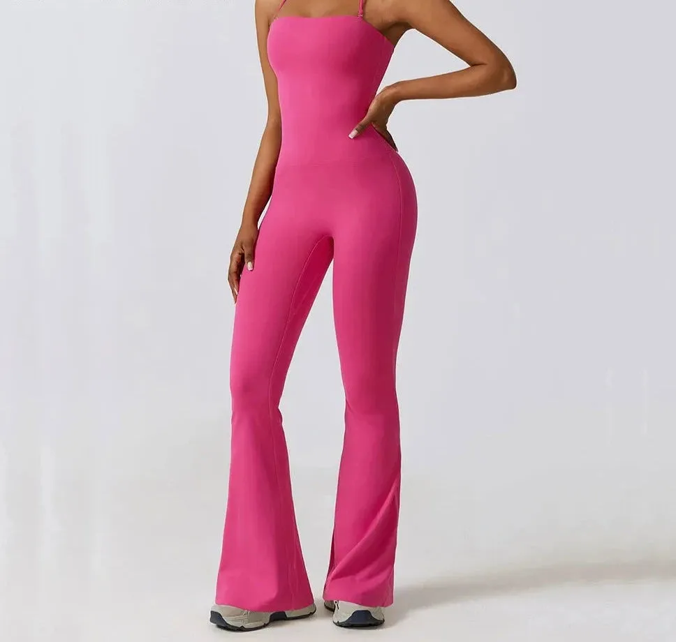 A&A Versatile Yoga Flared Pants Jumpsuit