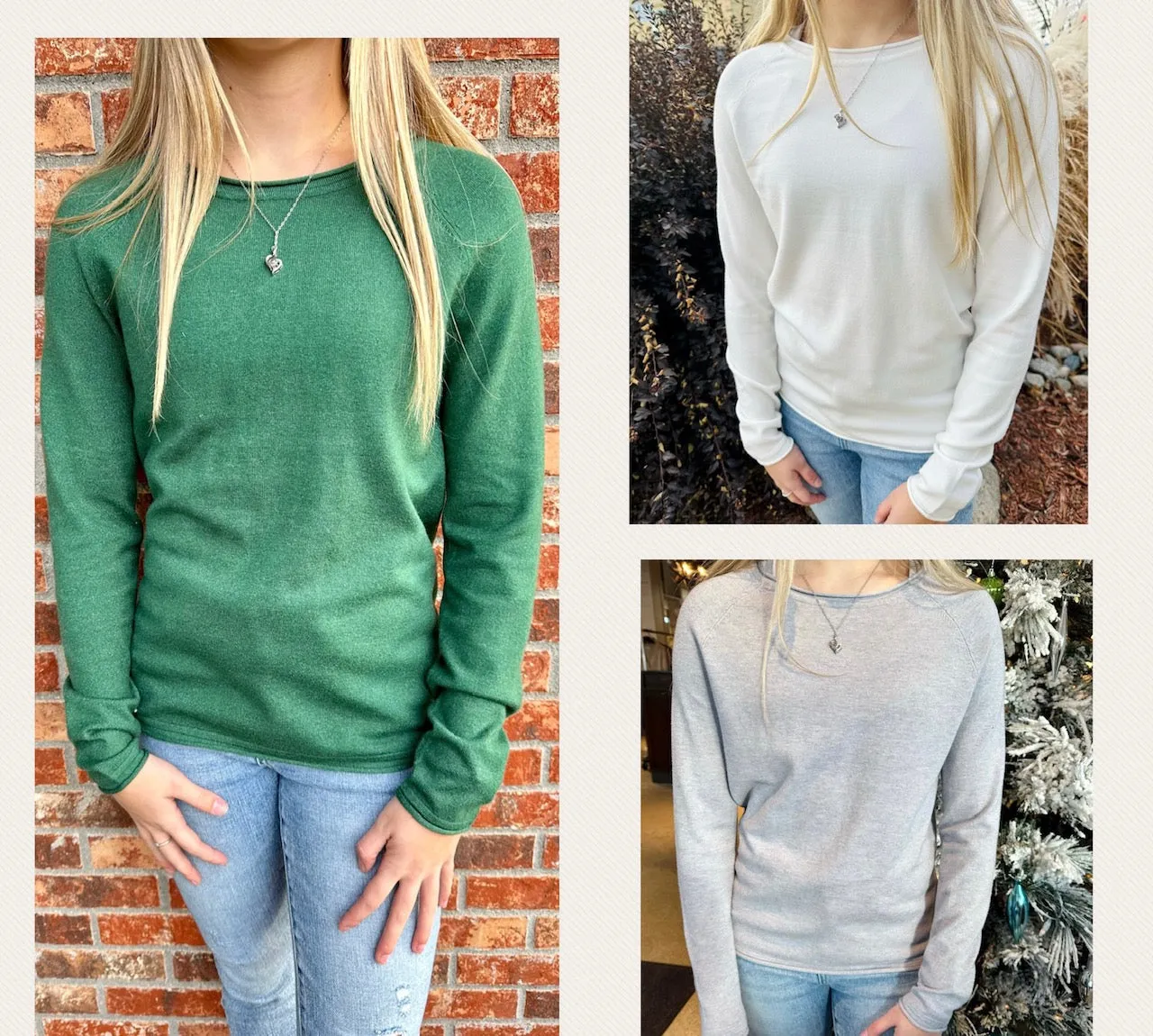 Alba Basic Sweater- 3 Colors!