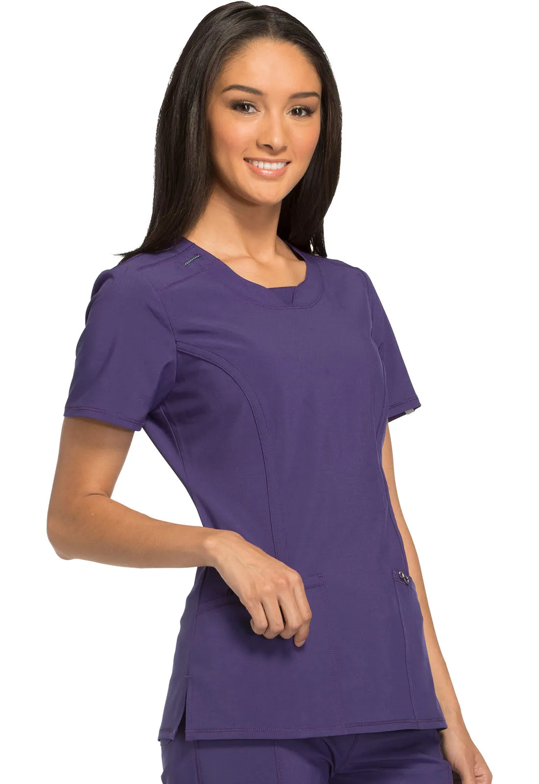 Antimicrobial Round Neck Top by Cherokee Infinity