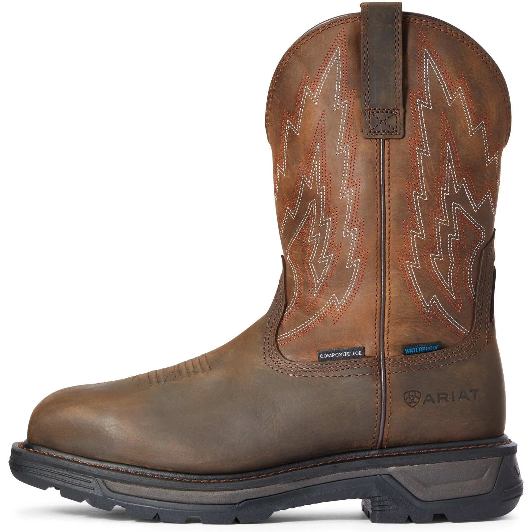 Ariat Men's Big Rig Comp Toe WP Western Work Boot - Brown - 10033993