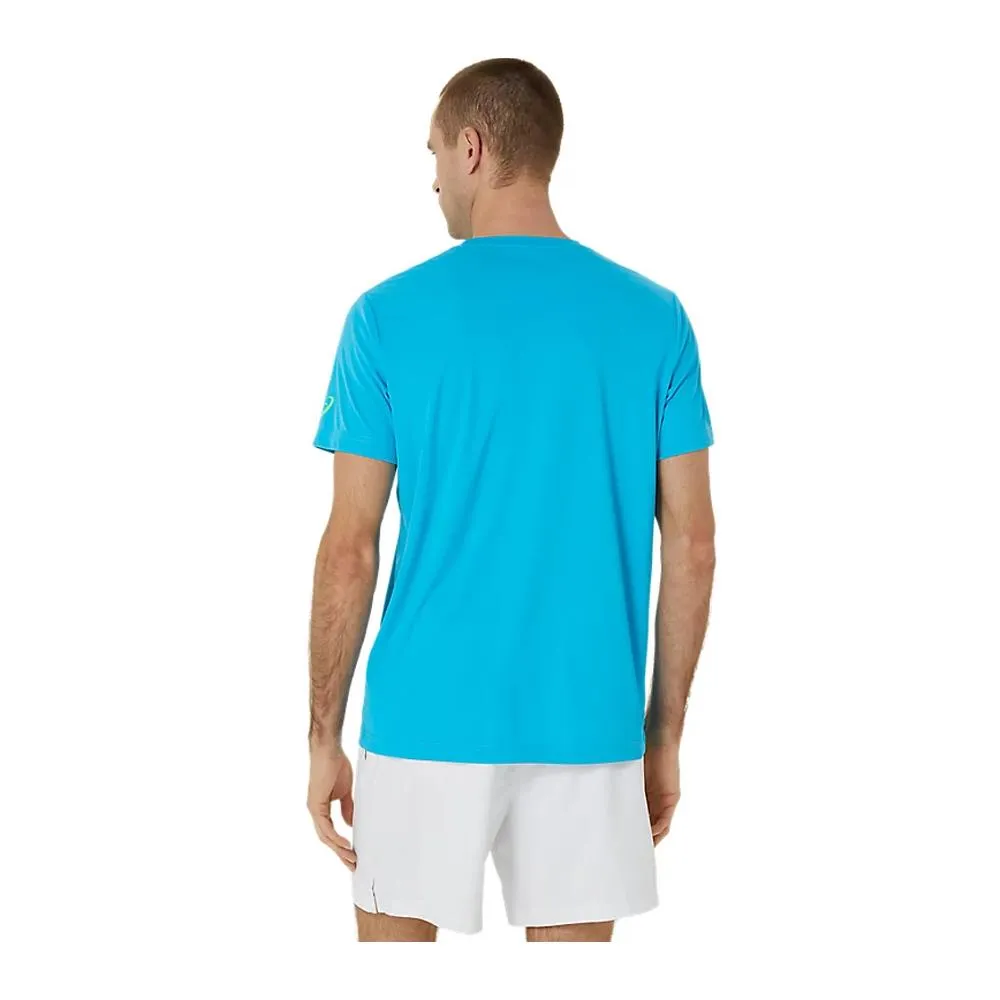 Asics Men's Court Graphic Tee - Digital Aqua