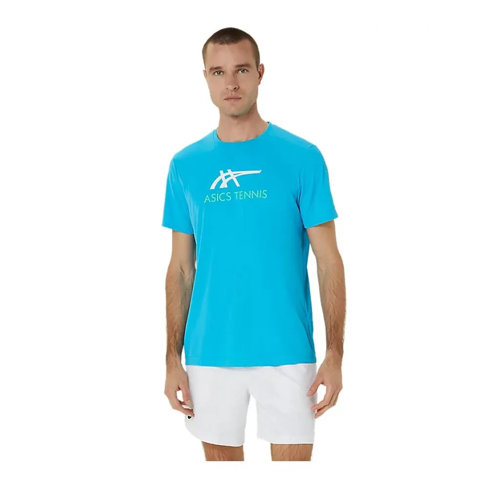 Asics Men's Court Graphic Tee - Digital Aqua