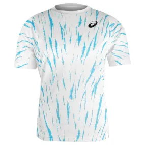 Asics Men's Game Short Sleeve - Brilliant White/Teal