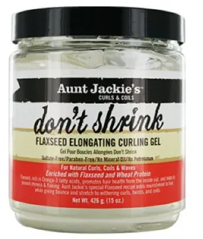 Aunt Jackie's Don't Shrink Flaxseed Elongating Curling Gel 15 oz