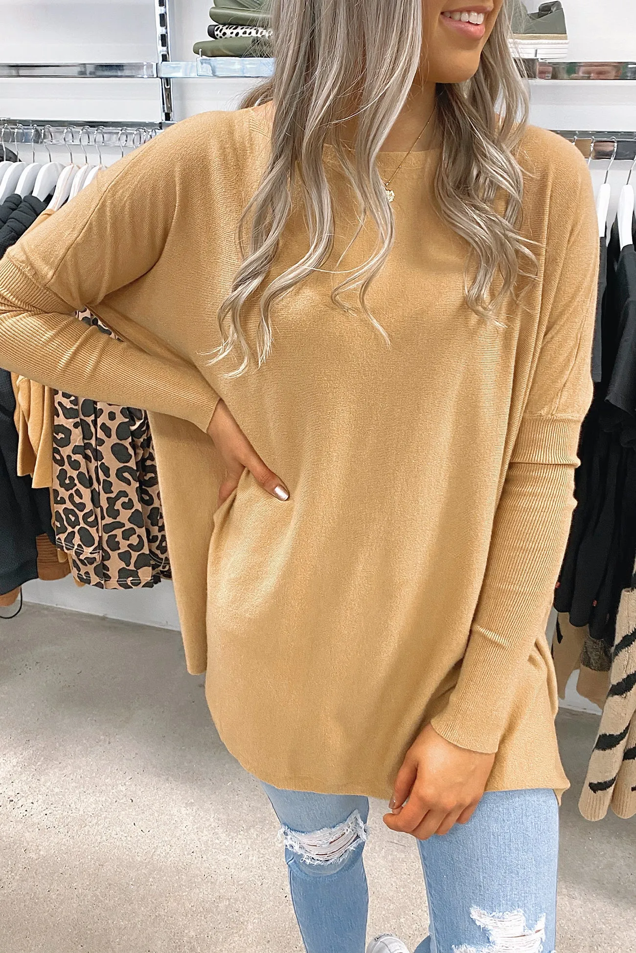 Aziza Knit Jumper Tan