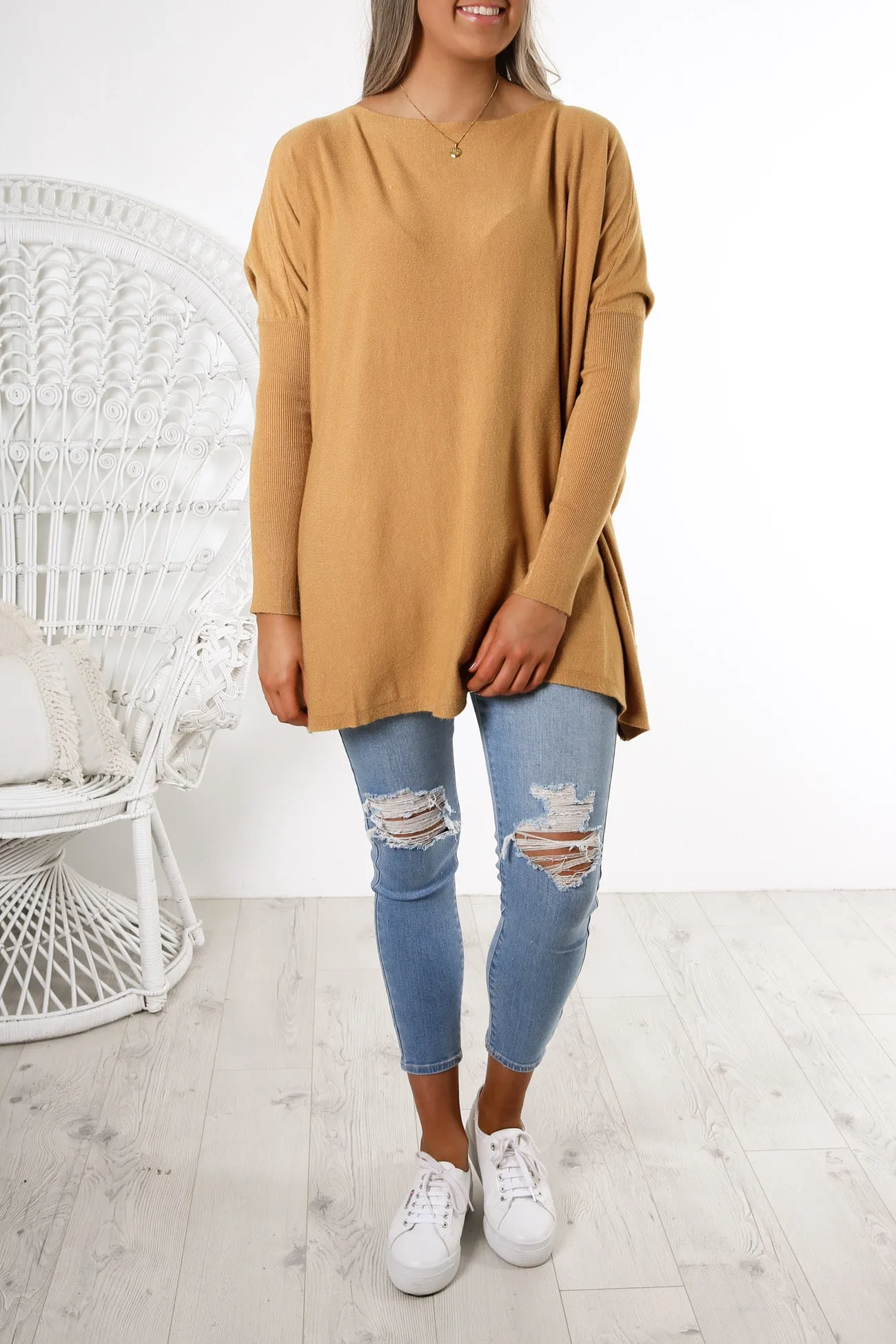 Aziza Knit Jumper Tan