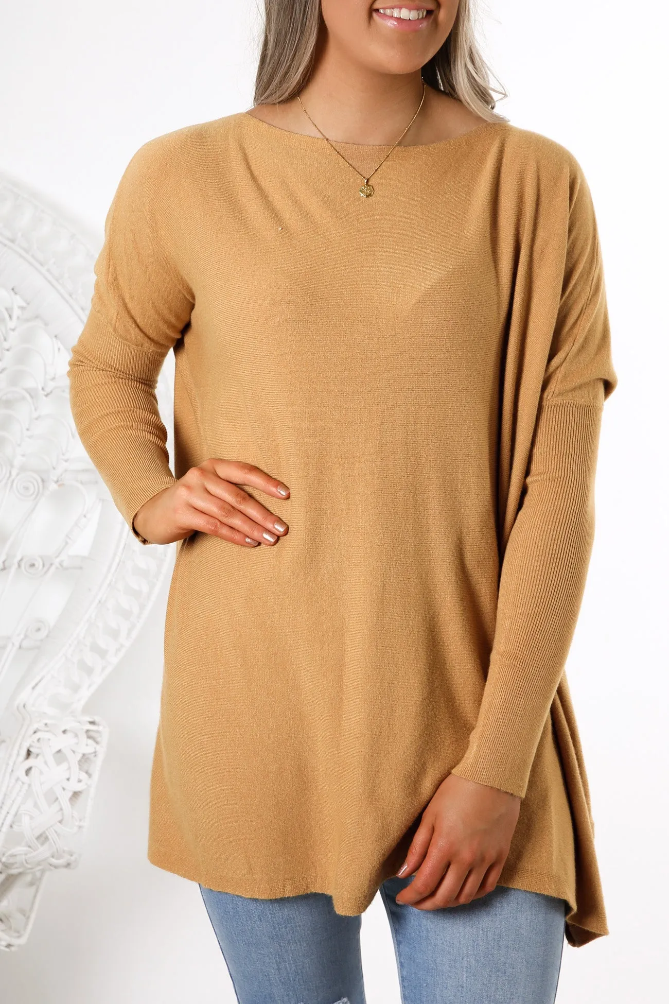 Aziza Knit Jumper Tan