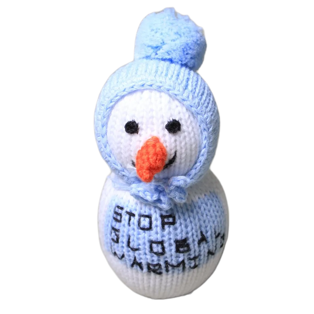 Baby Rattle Knit Snowman