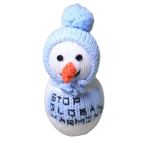 Baby Rattle Knit Snowman