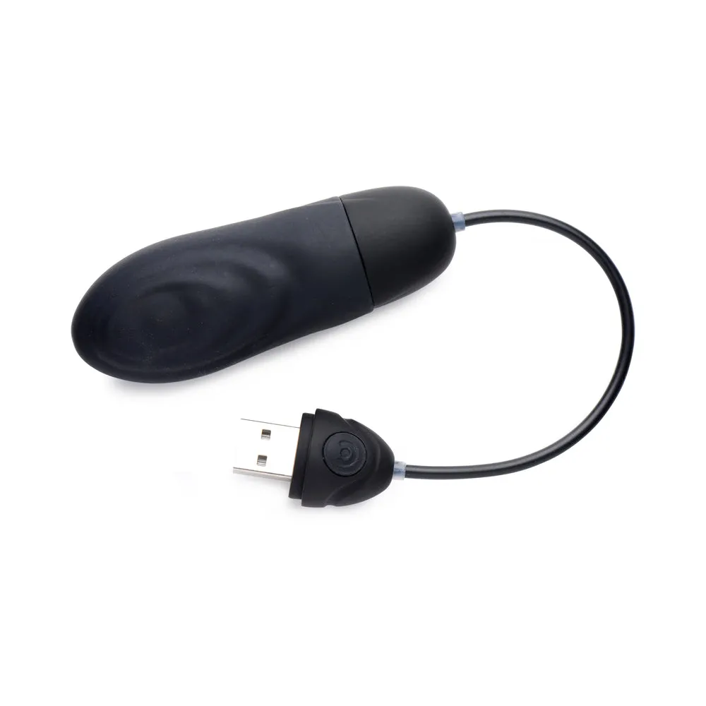 BANG! 7X Pulsing Rechargeable Silicone Bullet Black