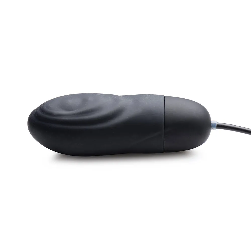 BANG! 7X Pulsing Rechargeable Silicone Bullet Black