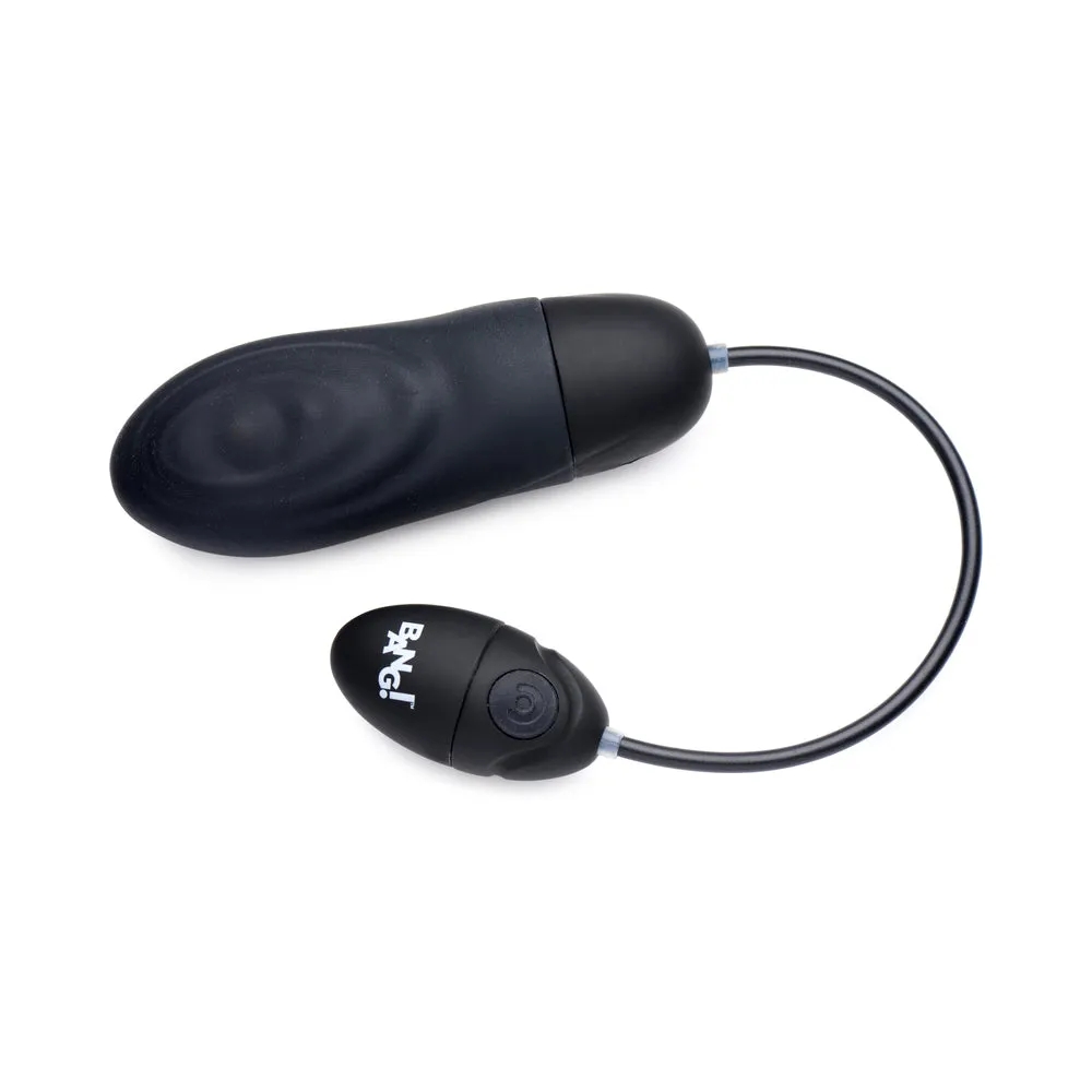 BANG! 7X Pulsing Rechargeable Silicone Bullet Black