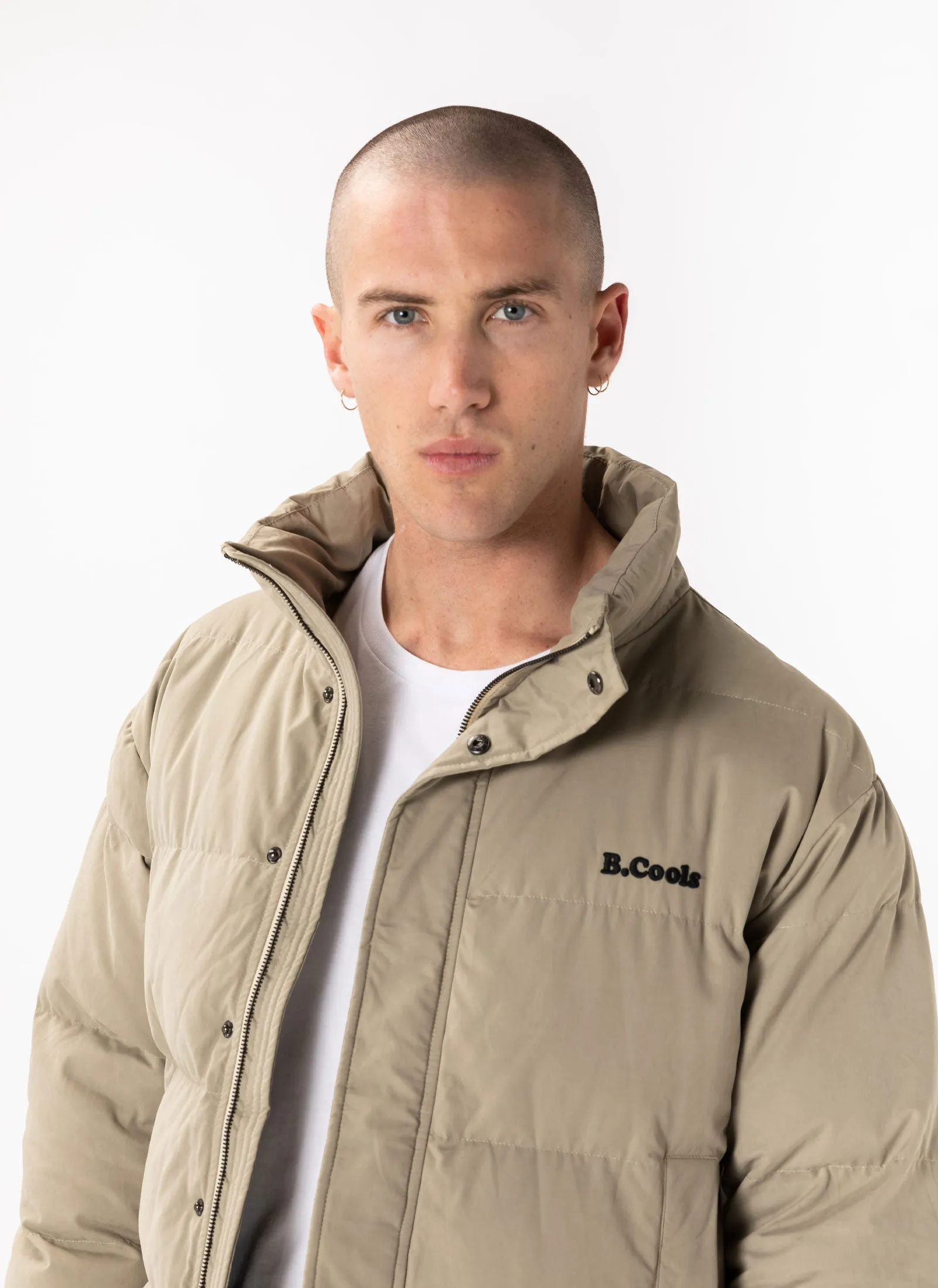 B.Cools Puffer Jacket Tan