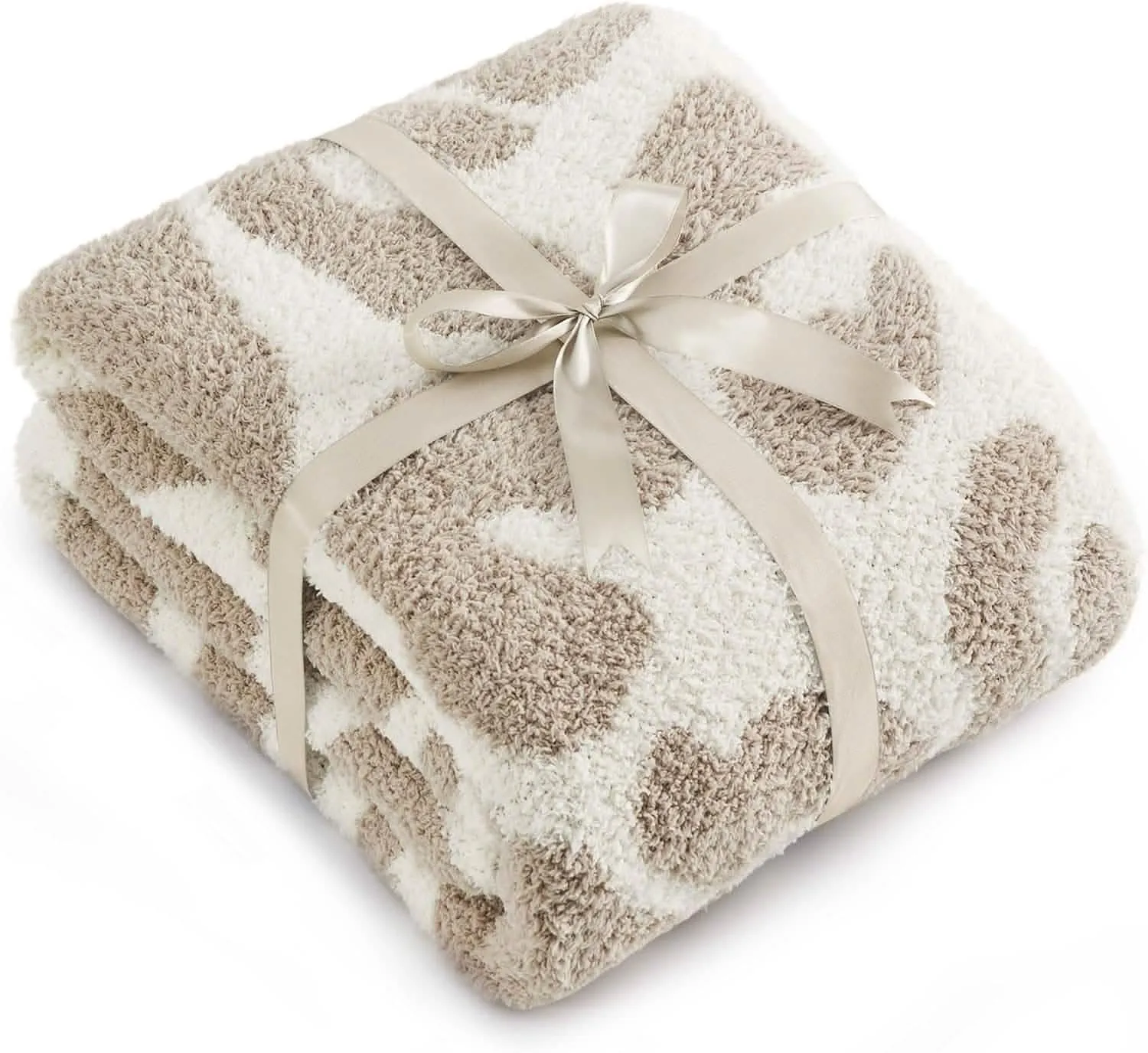 Bedsure Fluffy Fuzzy Plush Knit Throw Blanket