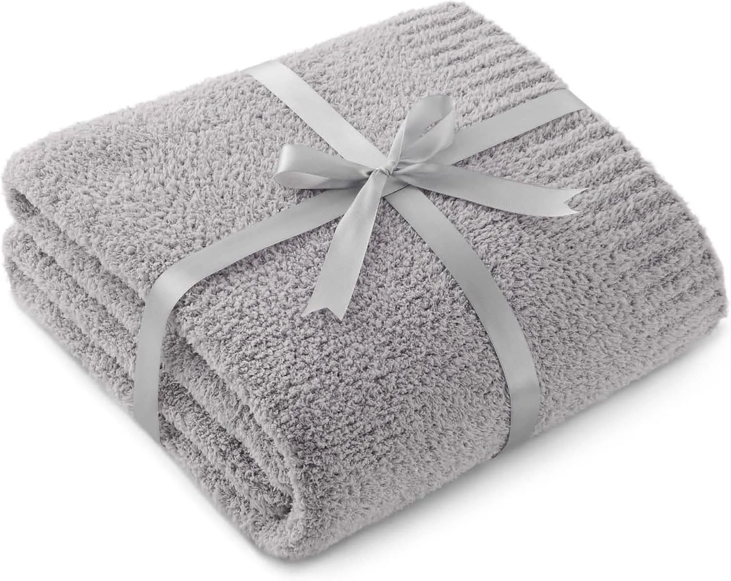 Bedsure Fluffy Fuzzy Plush Knit Throw Blanket