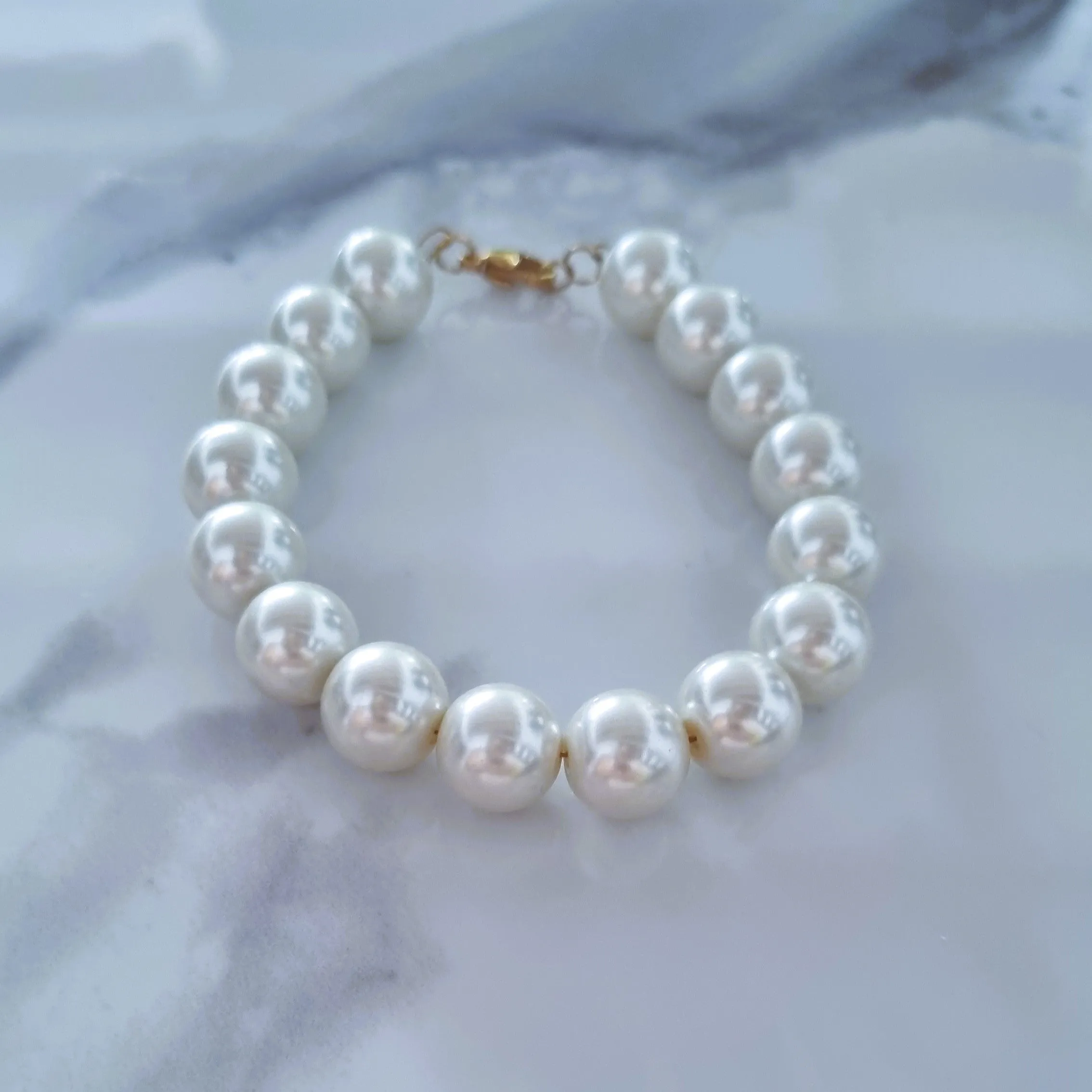 Big pearly bracelet (ivory)