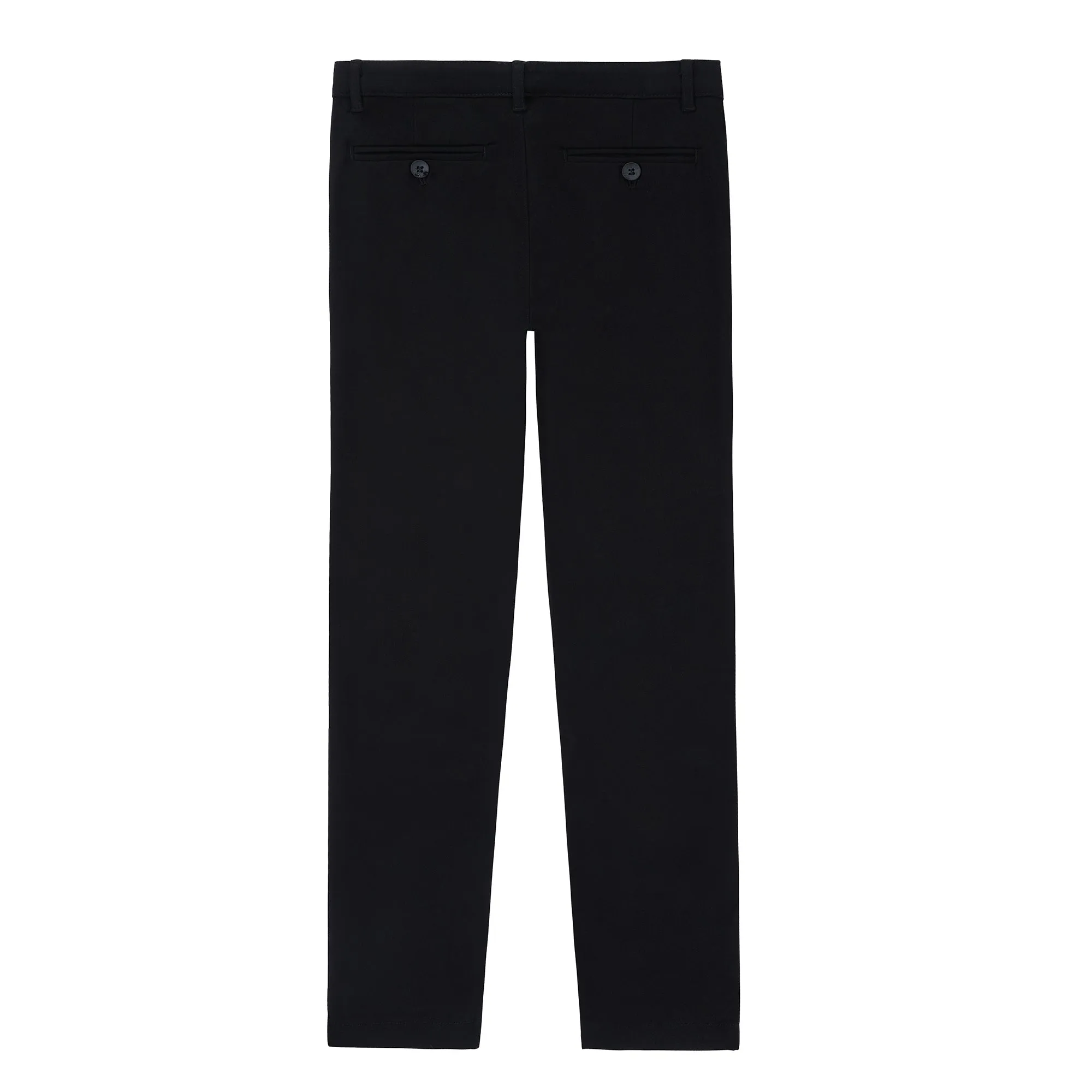 Black Chino Slit Pocket Pants