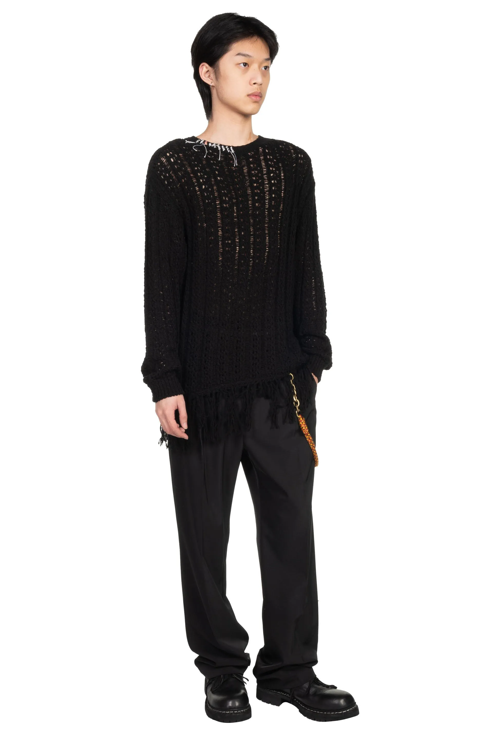 Black Gorden Cable Knit