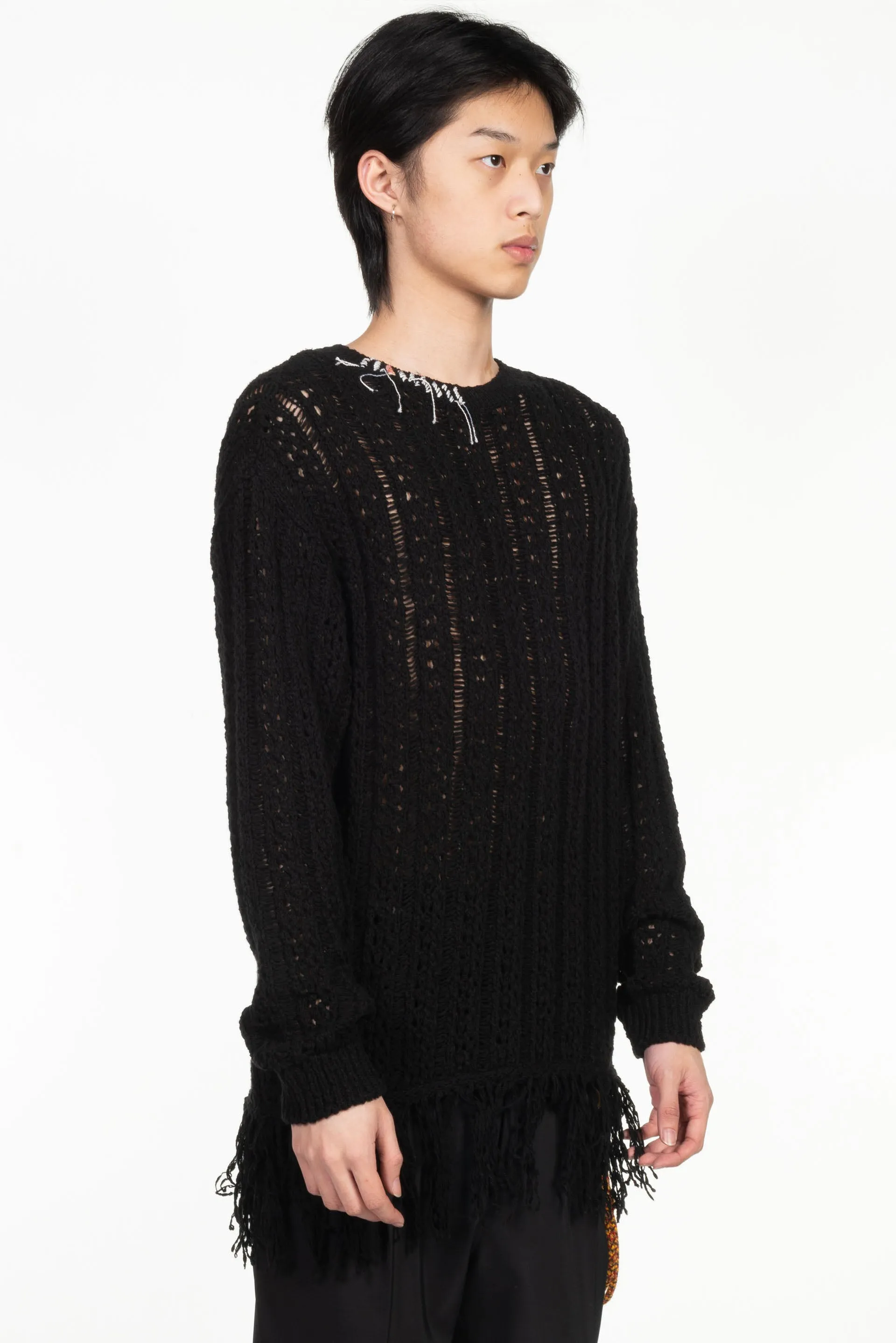 Black Gorden Cable Knit