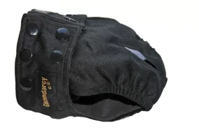 Black on Black Female Dog Nappy - Poppers fastening