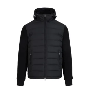 Black Outlander Polar Fleece Hooded Hybrid Jacket