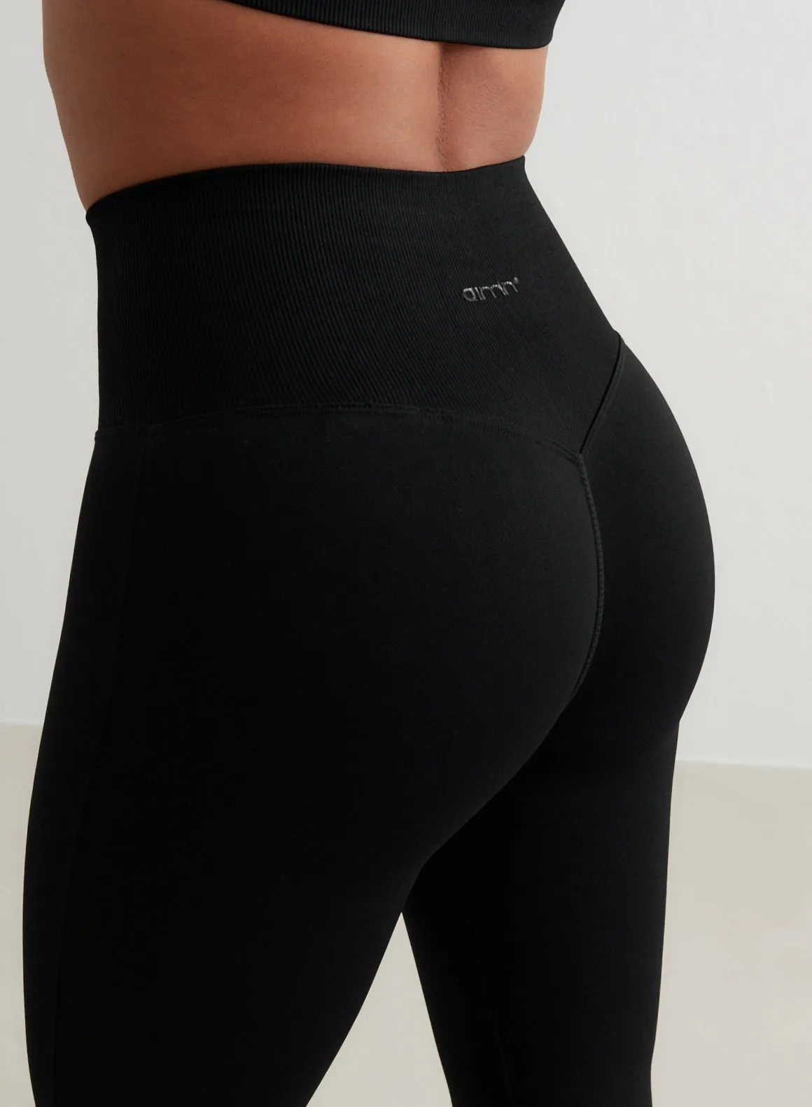 Black Shape Seamless Flare Tights