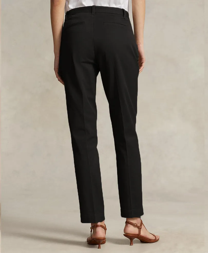 Black Stretch Chino Pants (Women)