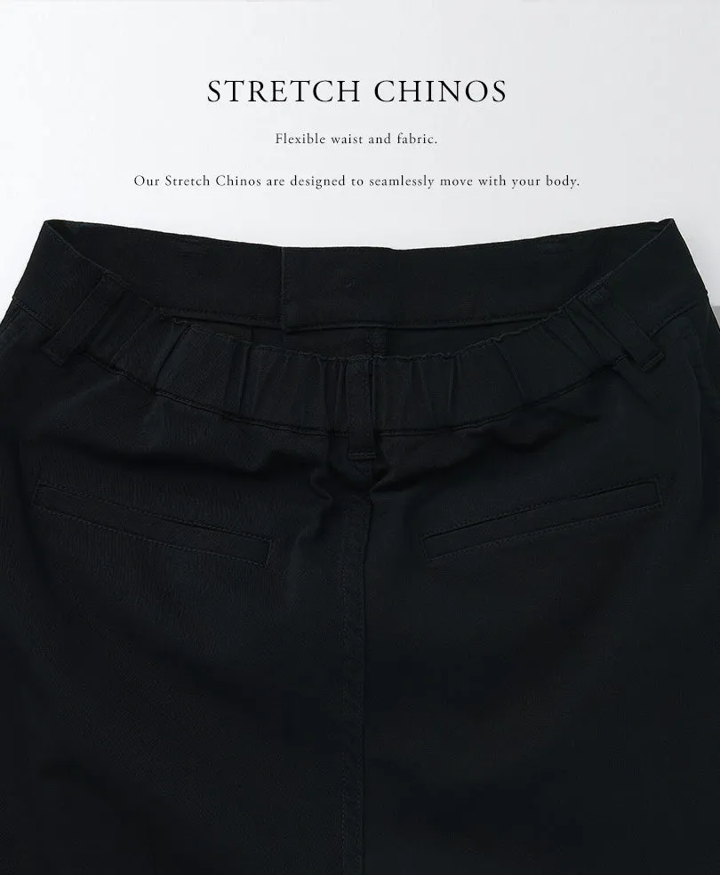 Black Stretch Chino Pants (Women)