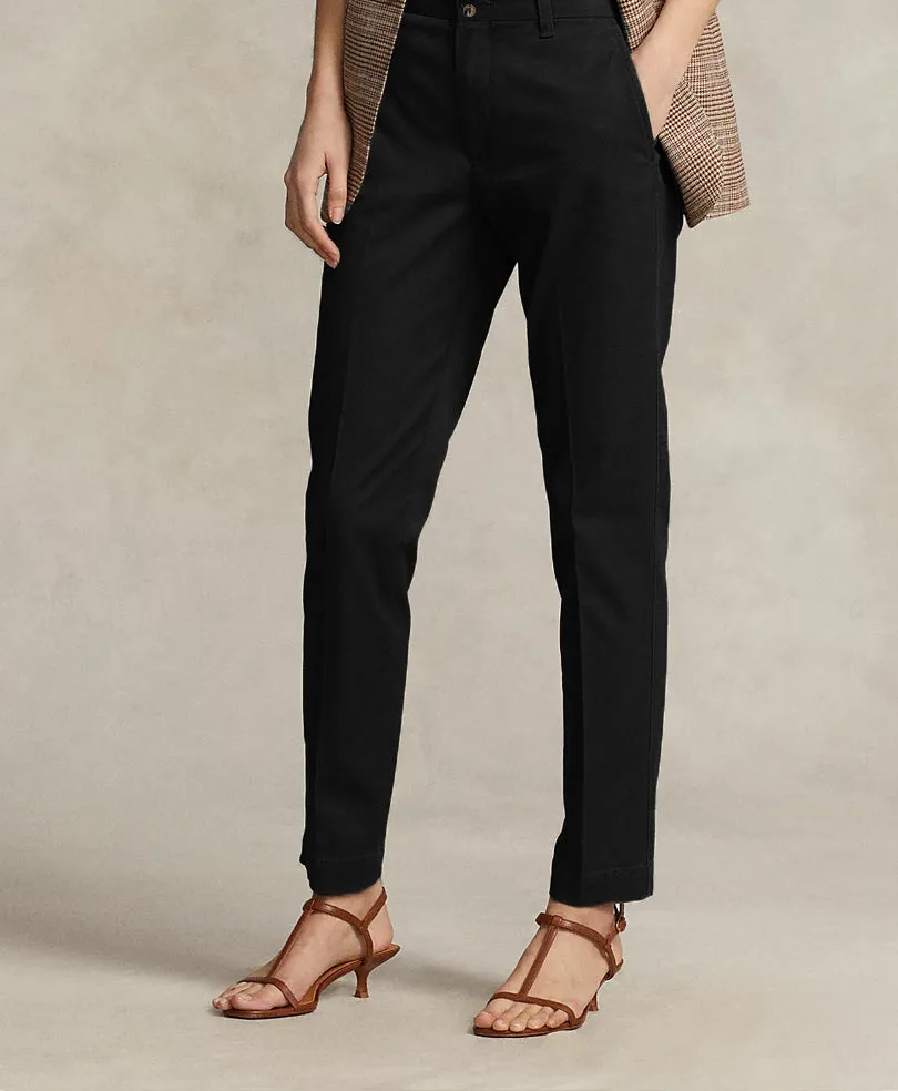 Black Stretch Chino Pants (Women)