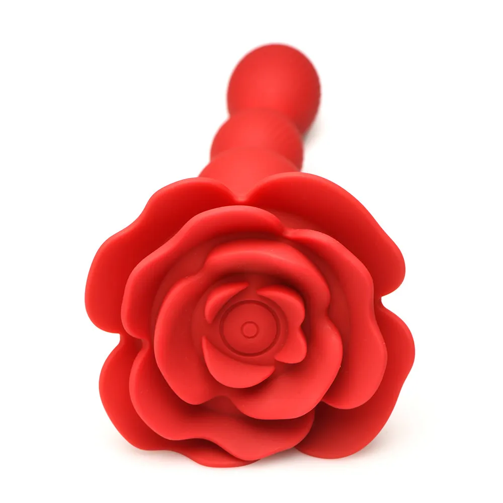 Bloomgasm Rose Twirl 10X Vibrating & Rotating Silicone Anal Beads