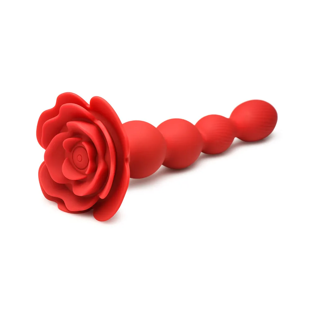 Bloomgasm Rose Twirl 10X Vibrating & Rotating Silicone Anal Beads