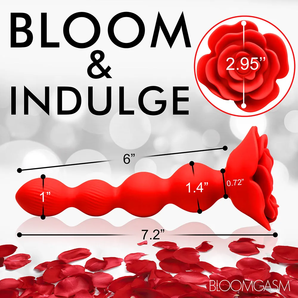 Bloomgasm Rose Twirl 10X Vibrating & Rotating Silicone Anal Beads