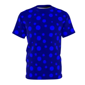 Blue Spotted Dark Blue Unisex Tee