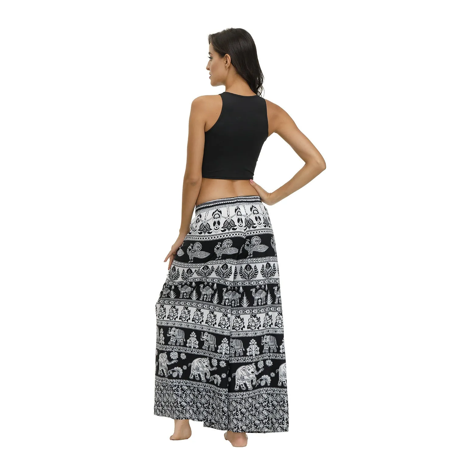 Bohemian Print Ethnic Loose Wide-leg Pants