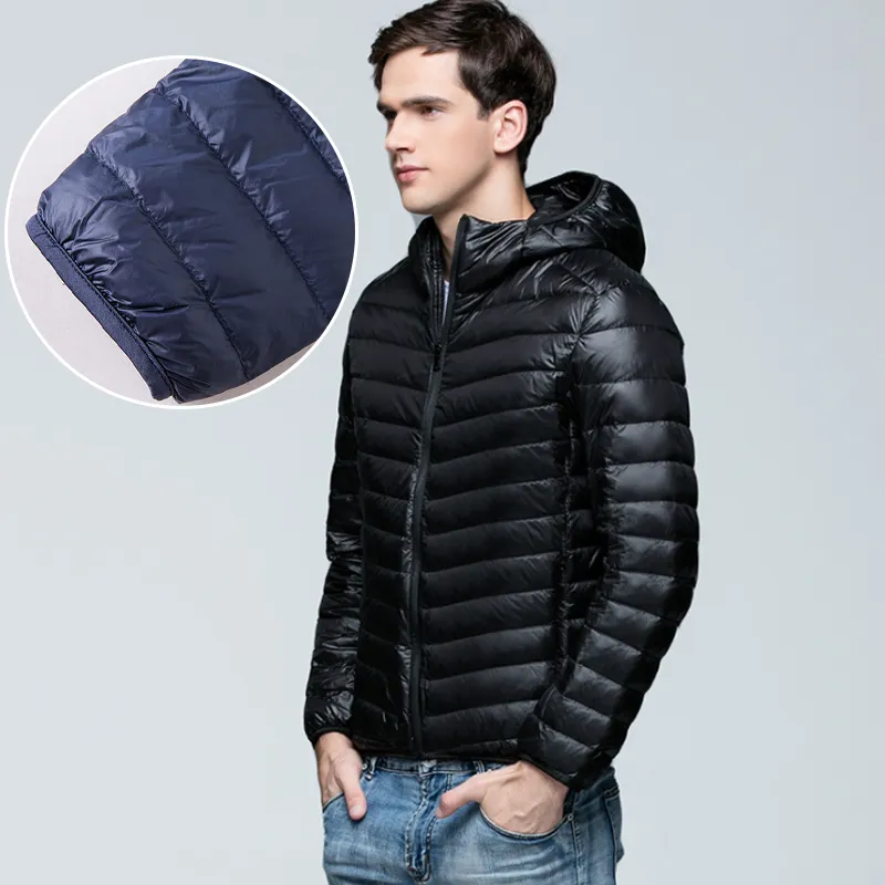 breathable and water resistant ultralight down jacket for men