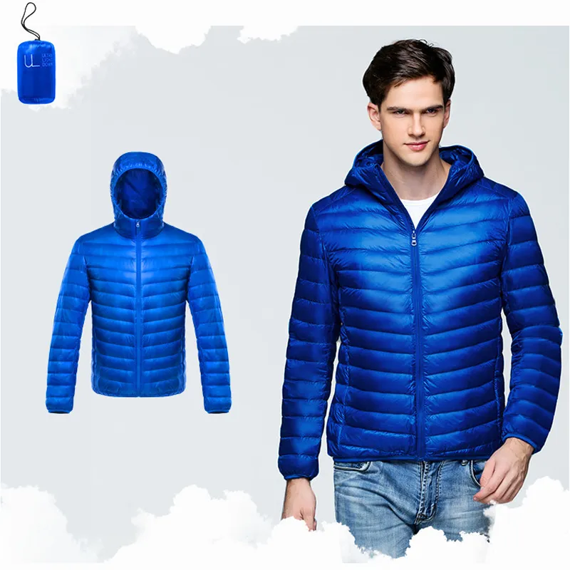 breathable and water resistant ultralight down jacket for men