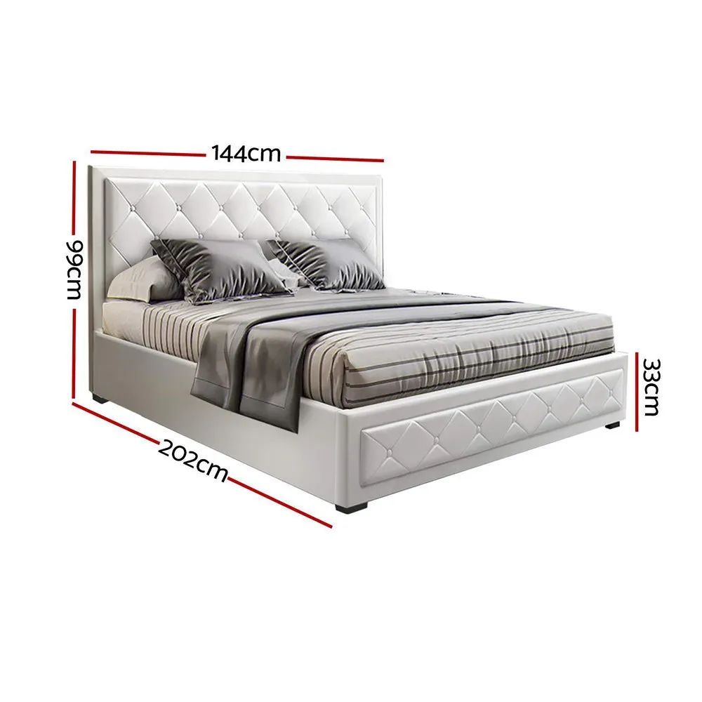 Bronte Storage Double Bed Frame White