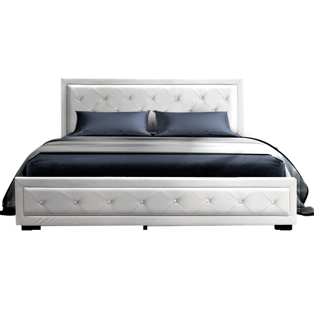 Bronte Storage Double Bed Frame White